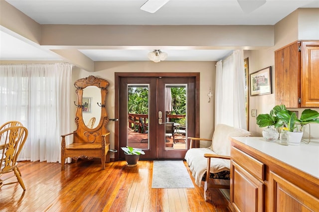 1056 Reynolds Rd, De Leon Springs, FL 32130 - entryway with light wood finished floors and french doors