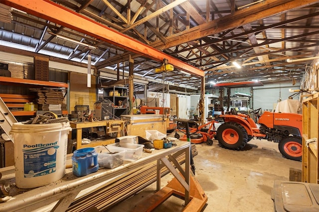 1056 Reynolds Rd, De Leon Springs, FL 32130 - garage with a workshop area