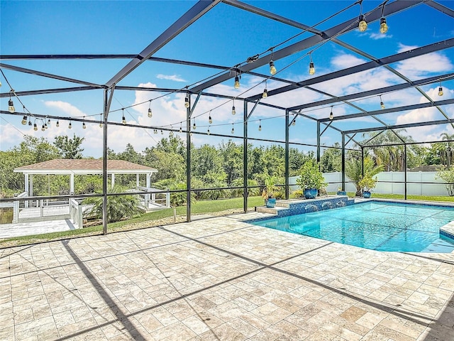 1520 Stone Trl, Enterprise, FL 32725 - view of pool featuring a patio and a lanai