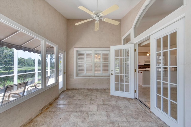 438 Harbour Town Ln, Ormond Beach, FL 32174 - unfurnished sunroom with french doors