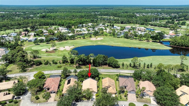 438 Harbour Town Ln, Ormond Beach, FL 32174 - aerial view of property and surrounding area with nearby suburban area, a local golf course, a large body of water, and a heavily wooded area