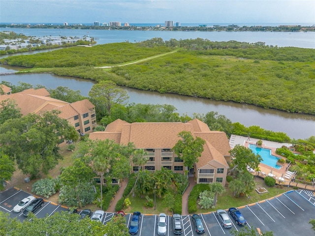 1401 S Palmetto Ave Unit 119, Daytona Beach, FL 32114 - bird's eye view of a large body of water and a pool area