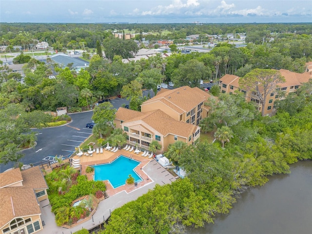 1401 S Palmetto Ave Unit 119, Daytona Beach, FL 32114 - aerial view of property and surrounding area with a pool area