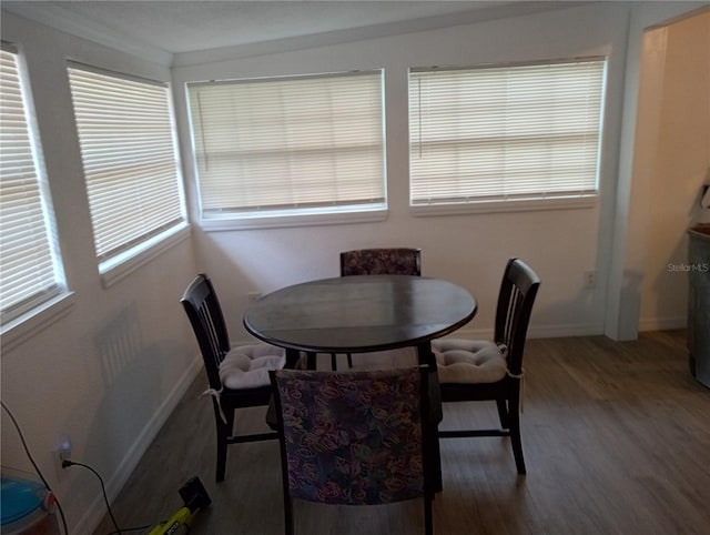20422 Canvas Back Rd, Altoona, FL 32702 - dining space with baseboards, wood finished floors, and healthy amount of natural light