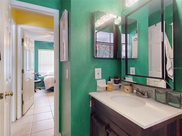 1229 Jeffery Dr, Port Orange, FL 32129 - ensuite bathroom with vanity and tile patterned flooring