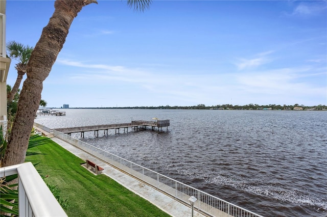 2711 N Halifax Ave Unit 264, Daytona Beach, FL 32118 - dock with a water view and a yard