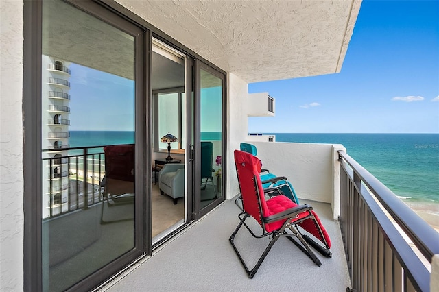 2987 S Atlantic Ave Unit 901, Daytona Beach, FL 32118 - balcony featuring a water view