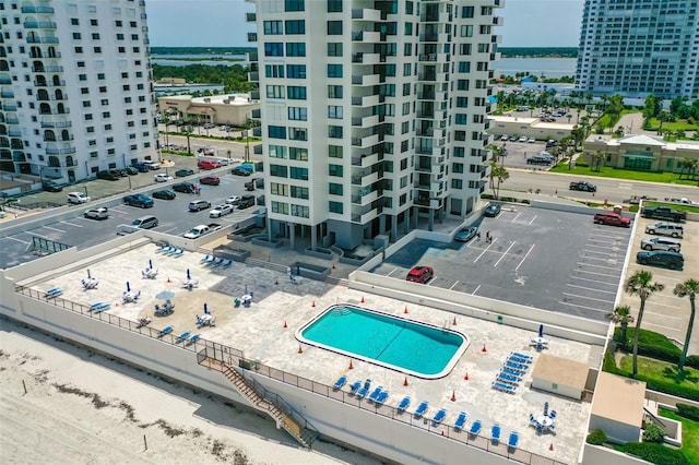 2987 S Atlantic Ave Unit 901, Daytona Beach, FL 32118 - view of urban area with a pool and a large body of water