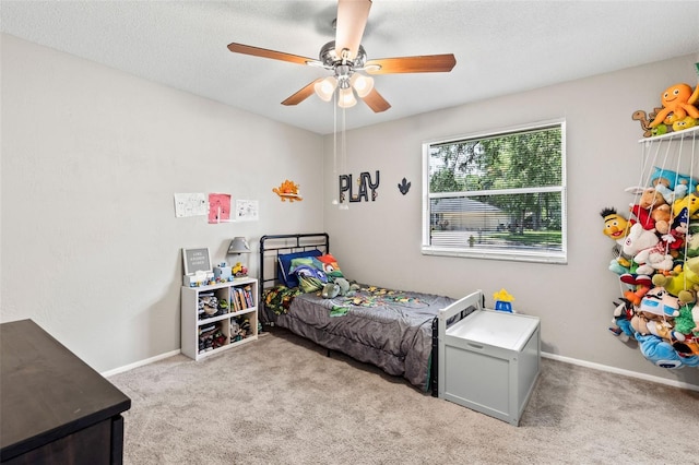 833 Lucerne Cir, Ormond Beach, FL 32174 - carpeted bedroom with ceiling fan and baseboards