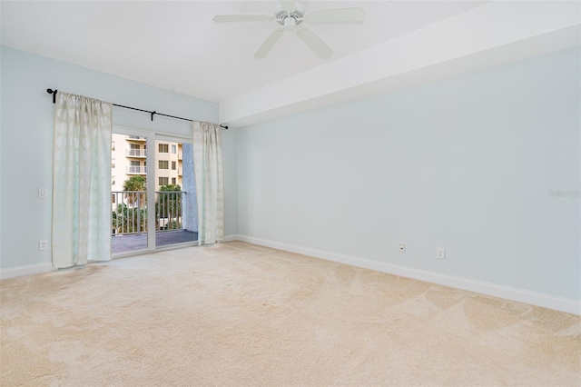 2 Oceans W Blvd Unit 305, Daytona Beach, FL 32118 - carpeted empty room featuring baseboards and a ceiling fan