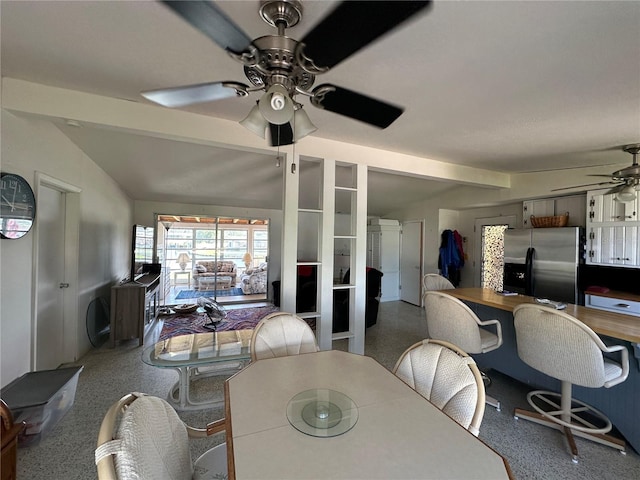 29146 Tamayo Dr, Punta Gorda, FL 33982 - dining area with a ceiling fan and an office area
