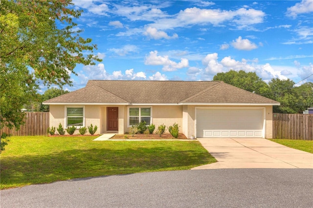6 Laurel Pass Ct, Ocala, FL 34480 - ranch-style home featuring an attached garage, concrete driveway, and stucco siding