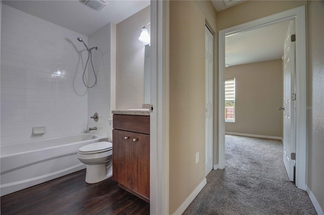 6 Laurel Pass Ct, Ocala, FL 34480 - full bath with toilet, shower / bath combination, vanity, and baseboards
