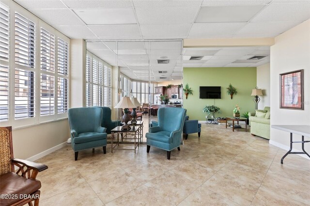 3047 S Atlantic Ave Unit 1805, Daytona Beach, FL 32118 - common area with a paneled ceiling