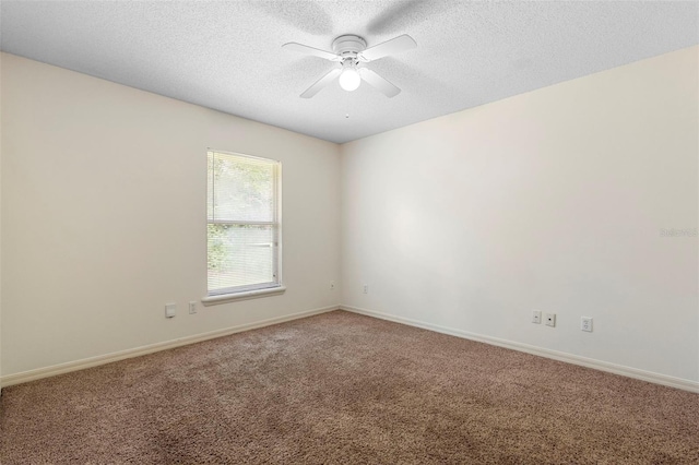 802 Royal Oak Ct, Deland, FL 32724 - unfurnished room featuring ceiling fan, a textured ceiling, light carpet, and baseboards