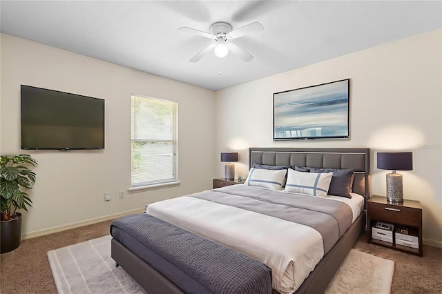 802 Royal Oak Ct, Deland, FL 32724 - carpeted bedroom with baseboards and ceiling fan