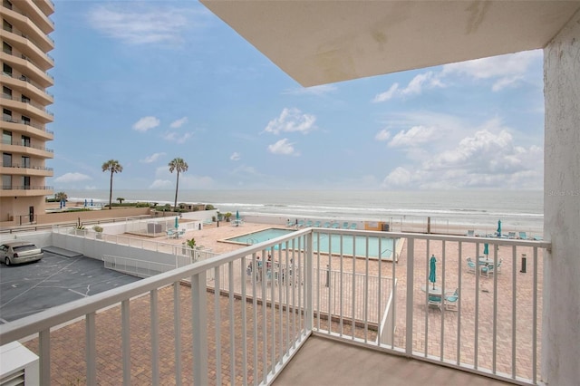 3043 S Atlantic Ave Unit 204, Daytona Beach, FL 32118 - balcony featuring a water view