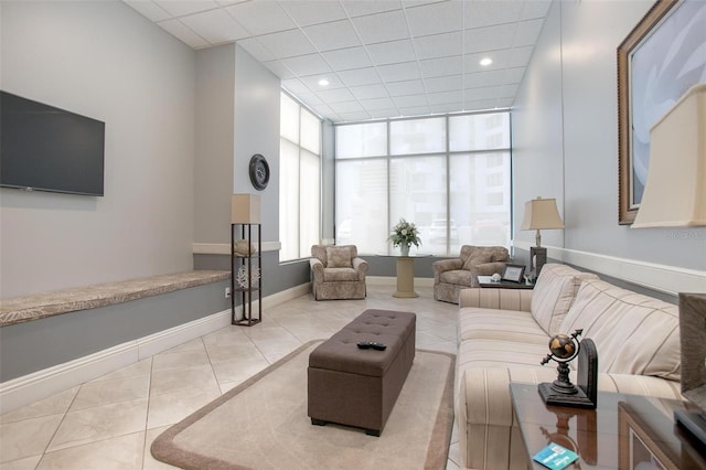3043 S Atlantic Ave Unit 204, Daytona Beach, FL 32118 - living area with tile patterned flooring and recessed lighting