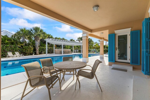2275 Genesea Ln, Vero Beach, FL 32963 - swimming pool with a pergola and a patio area