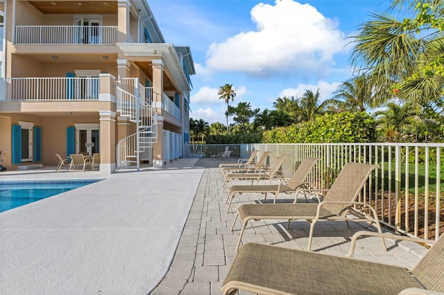 2275 Genesea Ln, Vero Beach, FL 32963 - view of pool featuring stairway and a patio area
