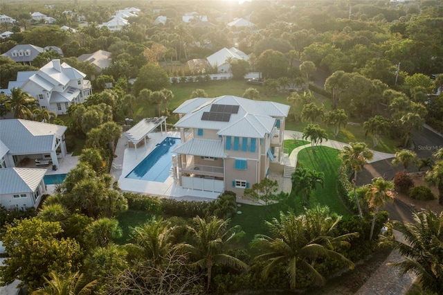 2275 Genesea Ln, Vero Beach, FL 32963 - aerial perspective of suburban area with a pool