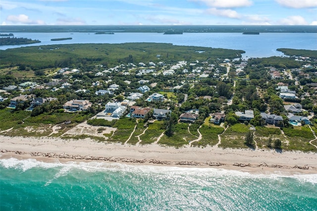 2275 Genesea Ln, Vero Beach, FL 32963 - aerial view of residential area featuring waterfront with a beach