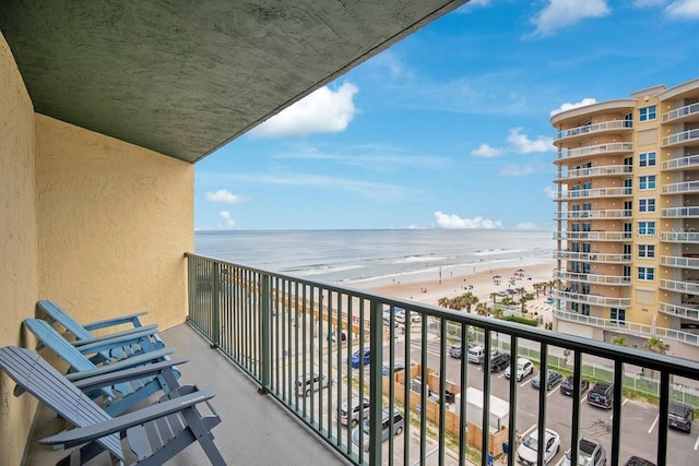 3647 S Atlantic Ave Unit 7C, Daytona Beach, FL 32118 - balcony with view of water and beach