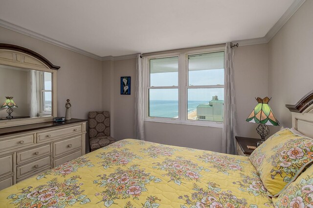 2800 N Atlantic Ave Unit 1716, Daytona Beach, FL 32118 - bedroom featuring ornamental molding