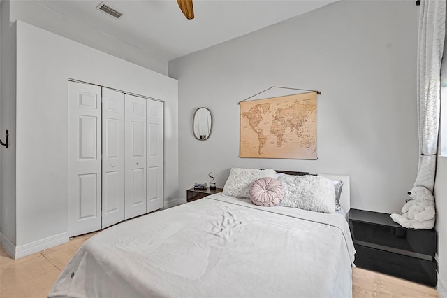 45 Saint Andrews Ct, Palm Coast, FL 32137 - bedroom featuring a closet and ceiling fan