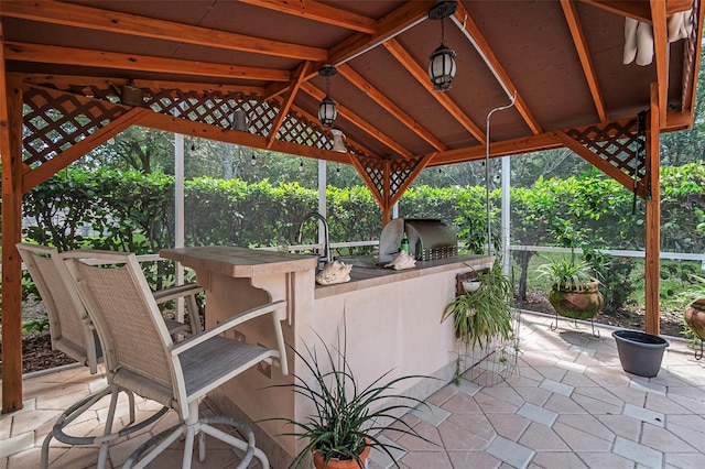 45 Saint Andrews Ct, Palm Coast, FL 32137 - view of patio / terrace with area for grilling and a gazebo