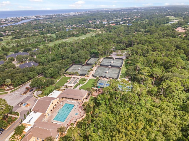 45 Saint Andrews Ct, Palm Coast, FL 32137 - aerial overview of property's location with a pool area