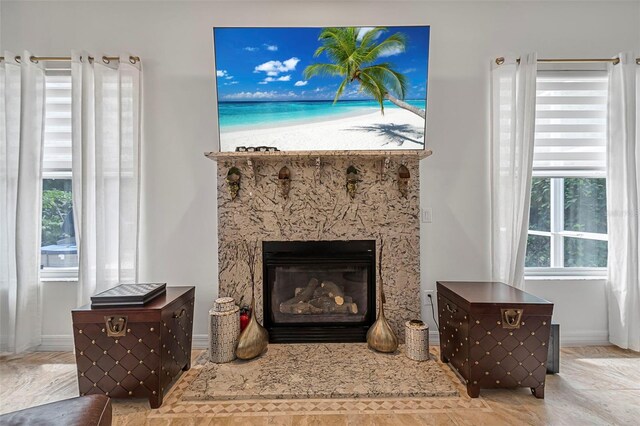 45 Saint Andrews Ct, Palm Coast, FL 32137 - detailed view of a high end fireplace and baseboards