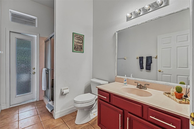 45 Saint Andrews Ct, Palm Coast, FL 32137 - bathroom with vanity, tile patterned floors, and a shower stall