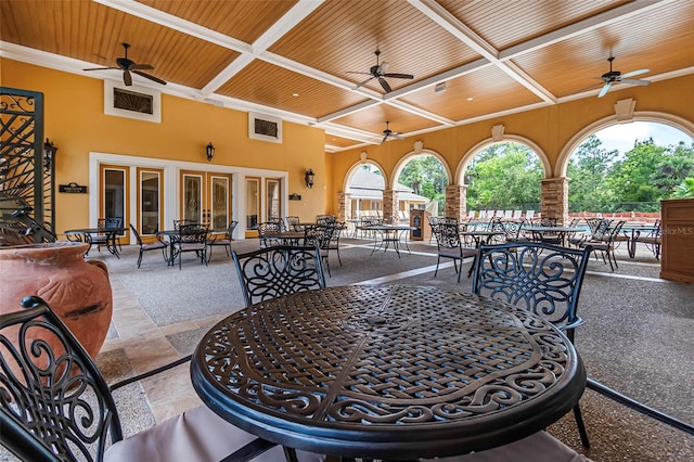 45 Saint Andrews Ct, Palm Coast, FL 32137 - view of patio with outdoor dining area and a ceiling fan