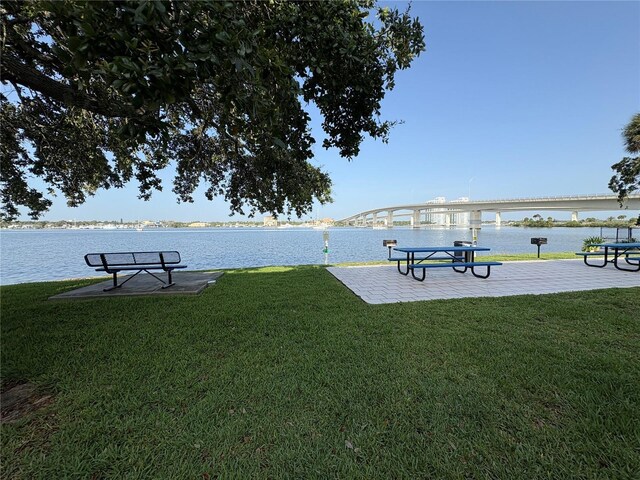 411 N Halifax Ave Unit 208, Daytona Beach, FL 32118 - view of community featuring a yard and a water view