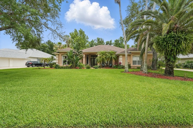 33 Coquina Ridge Way, Ormond Beach, FL 32174 - single story home featuring a front yard and stucco siding