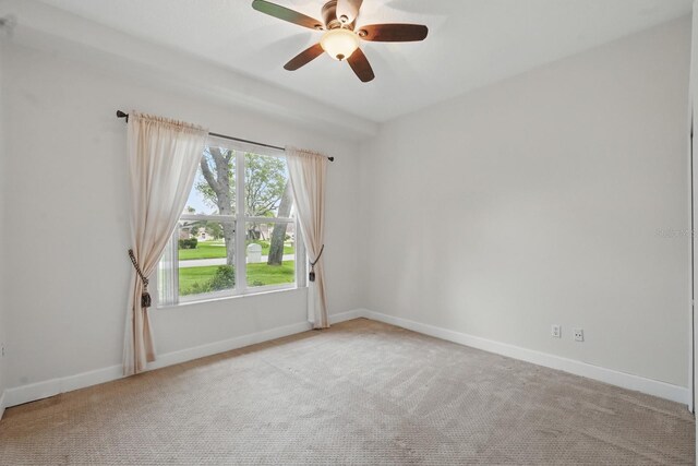 33 Coquina Ridge Way, Ormond Beach, FL 32174 - carpeted empty room with ceiling fan and baseboards
