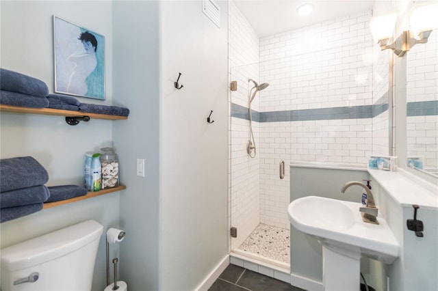 2250 Davis Dr, New Smyrna Beach, FL 32168 - full bath featuring a stall shower and tile patterned floors