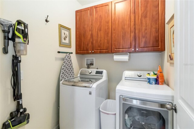 2250 Davis Dr, New Smyrna Beach, FL 32168 - washroom with washer and dryer and cabinet space