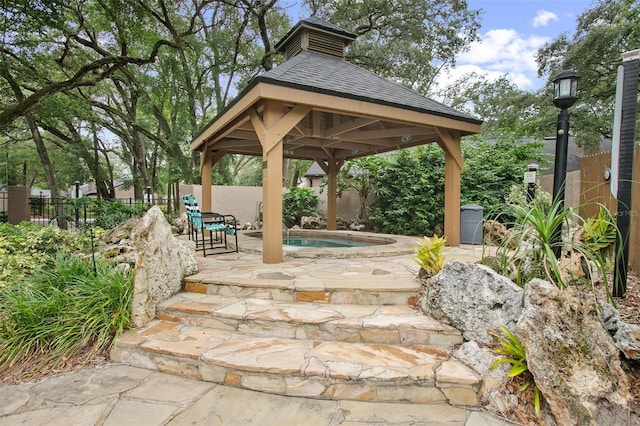 940 Douglas Ave Unit 189, Altamonte Springs, FL 32714 - fenced backyard featuring a gazebo, a patio, and a pool