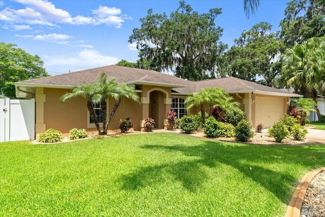 3132 Mango Tree Dr, Edgewater, FL 32141 - ranch-style home with an attached garage, stucco siding, and concrete driveway
