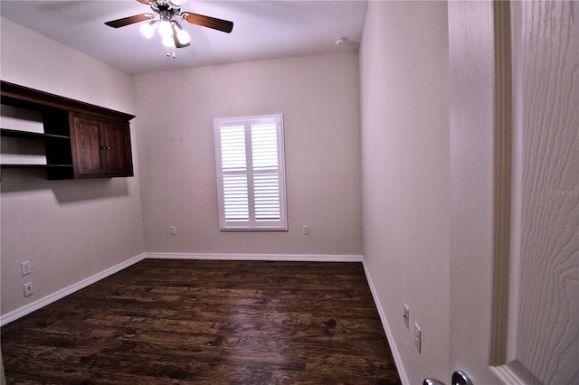 201 Walter Stevens Way, Deland, FL 32724 - spare room with ceiling fan, dark wood finished floors, and baseboards