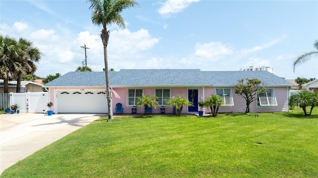 179 Ann Rustin Dr S, Ormond Beach, FL 32176 - single story home featuring an attached garage, concrete driveway, a gate, and a shingled roof
