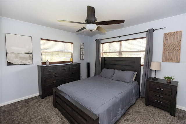 18 S Shell Rd, Debary, FL 32713 - carpeted bedroom with multiple windows, baseboards, and ceiling fan