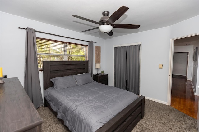 18 S Shell Rd, Debary, FL 32713 - carpeted bedroom featuring baseboards and ceiling fan