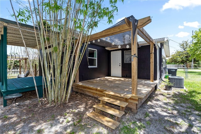 18 S Shell Rd, Debary, FL 32713 - deck featuring central AC unit