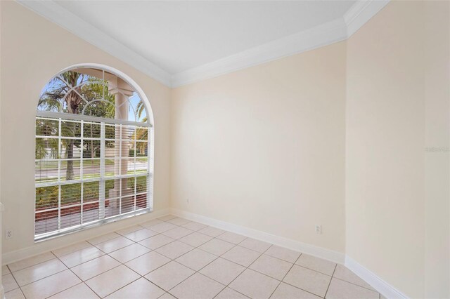 2263 Catbriar Way, Oviedo, FL 32765 - empty room featuring ornamental molding and light tile patterned flooring