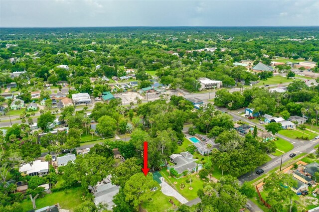 812 Faulkner St, New Smyrna Beach, FL 32168 - aerial view of property and surrounding area featuring nearby suburban area