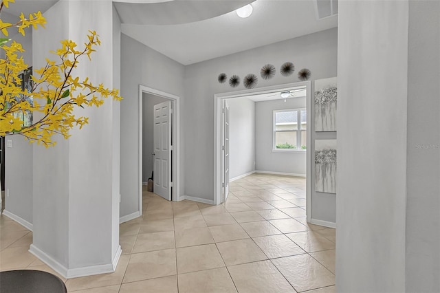31 Abacus Ave, Ormond Beach, FL 32174 - entrance foyer featuring light tile patterned floors and a ceiling fan