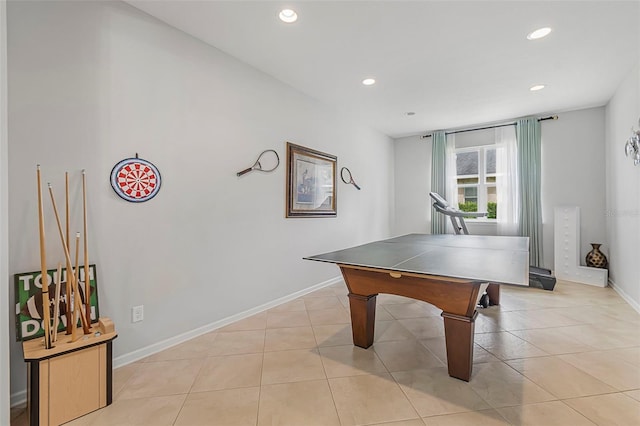 31 Abacus Ave, Ormond Beach, FL 32174 - rec room with recessed lighting and light tile patterned floors